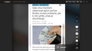 Fact Check: Czech State Does NOT Plan Confiscating People's Money From Bank Accounts