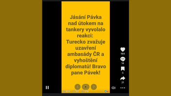 Fact Check: NEJSOU důkazy, že Turecko zvažuje uzavření české ambasády a vyhoštění diplomatů