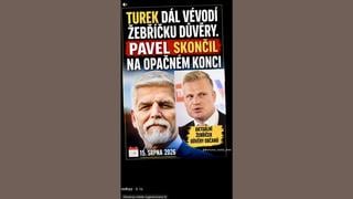Fact Check: Poslanec Filip Turek NEVEDE žebříček důvěry veřejnosti a prezident Pavel NENÍ na jeho chvostu -- Je to právě naopak