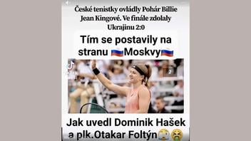 Fact Check: Dominik Hašek a Otakar Foltýn NEŘEKLI, že české tenistky se vítězstvím nad Ukrajinou postavily na stranu Moskvy